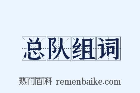 总队组词是什么意思的图片